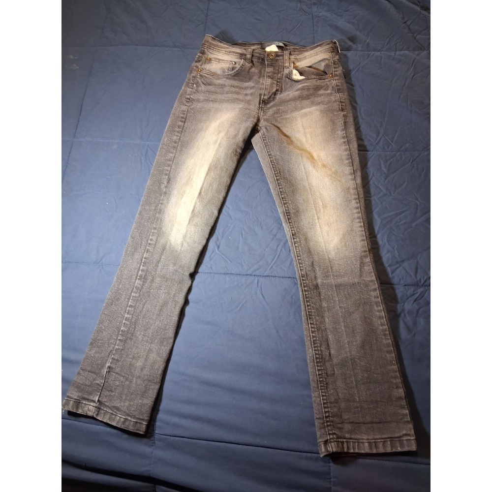 GS-115 Womens Faded Charcoal Grey Straight Leg Jeans Size 12 RN 137182